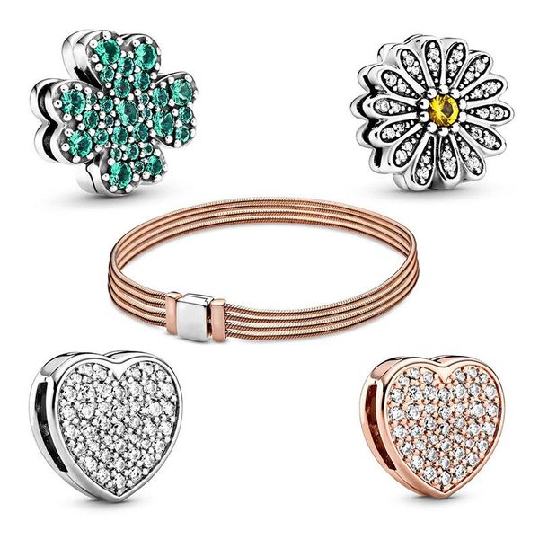 other 100% 925 sterling silver reflexions multi snake chain bracelet heart clover sparkling daisy flower clip charm gift
other 100% 925 sterling silver reflexions multi snake chain bracelet heart clover sparkling daisy flower clip charm gift