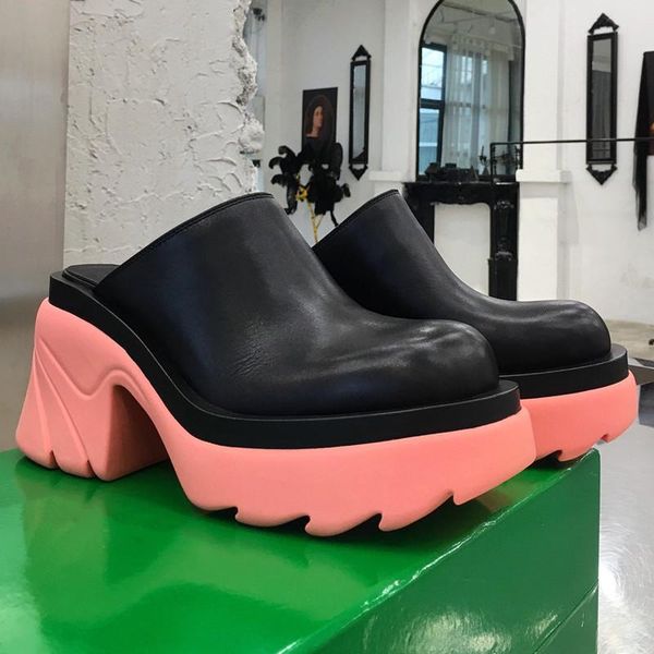slippers colorful bottom woman square high heels zapatos de mujer full head shoes women platform fashion 2021, Black
slippers colorful bottom woman square high heels zapatos de mujer full head shoes women platform fashion 2021, Black