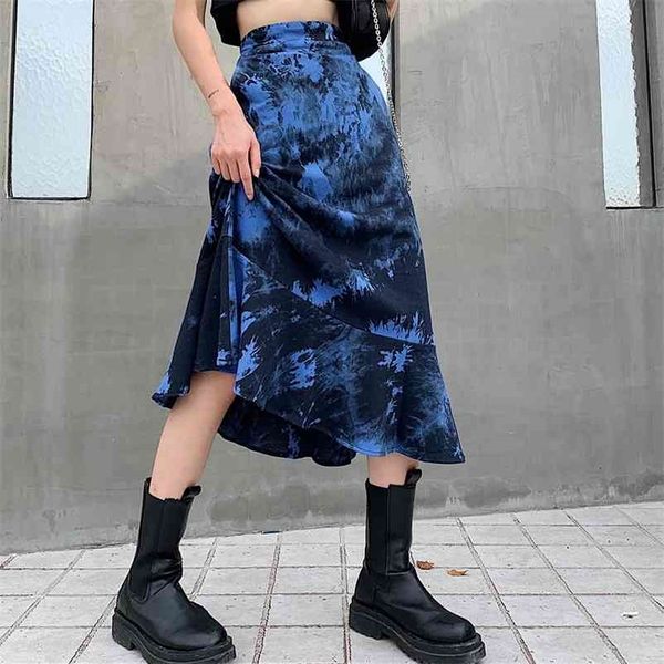 rosetic new gothic blue tie dye skirt women ruffles design cool streetwear a line high waist skirts autumn goth halloween 210325, Black
rosetic new gothic blue tie dye skirt women ruffles design cool streetwear a line high waist skirts autumn goth halloween 210325, Black