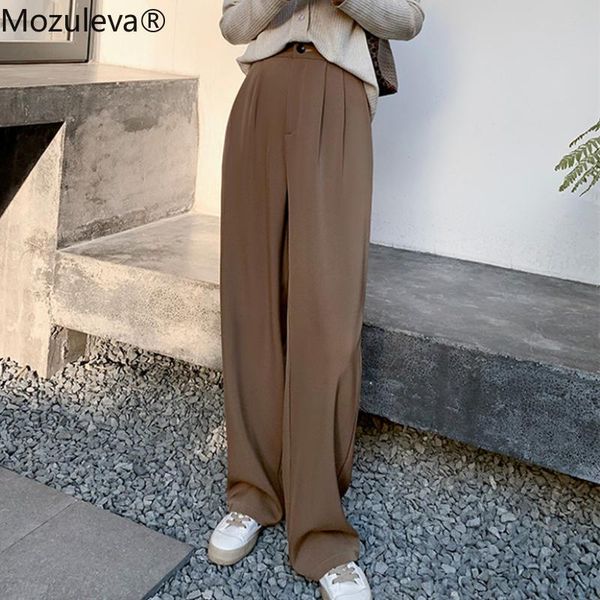 women's pants & capris mozuleva autumn fashion loose wide leg for women casual high waist female solid floor-length suit trousers 2021, Black;white
women's pants & capris mozuleva autumn fashion loose wide leg for women casual high waist female solid floor-length suit trousers 2021, Black;white