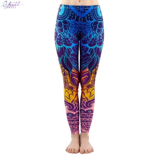 women's leggings chill skill fashion women blue printing mandala workout elasticity pants fitness stretch slim bottoms, Black
women's leggings chill skill fashion women blue printing mandala workout elasticity pants fitness stretch slim bottoms, Black