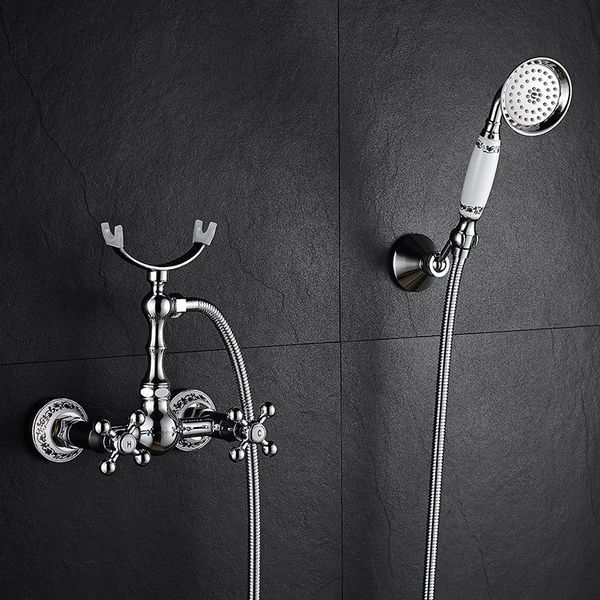 bathroom shower faucet dual handle wall mounted bathtub set chrome plated cold water mixer blue and white porcelain sets
bathroom shower faucet dual handle wall mounted bathtub set chrome plated cold water mixer blue and white porcelain sets