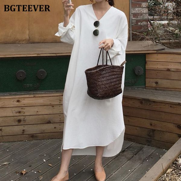 dresses vintage oversized lace-up for women v-neck sleeve solid loose side split female dress casual long vestidos li8p, Black;gray
dresses vintage oversized lace-up for women v-neck sleeve solid loose side split female dress casual long vestidos li8p, Black;gray