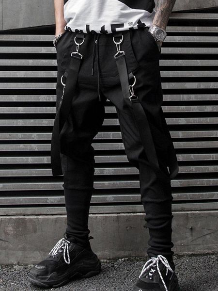 men ribbon casual harem pant streetwear punk hip hop cargo trousers joggers sweatpant male dancing ankle-length pants mid men's, Black
men ribbon casual harem pant streetwear punk hip hop cargo trousers joggers sweatpant male dancing ankle-length pants mid men's, Black