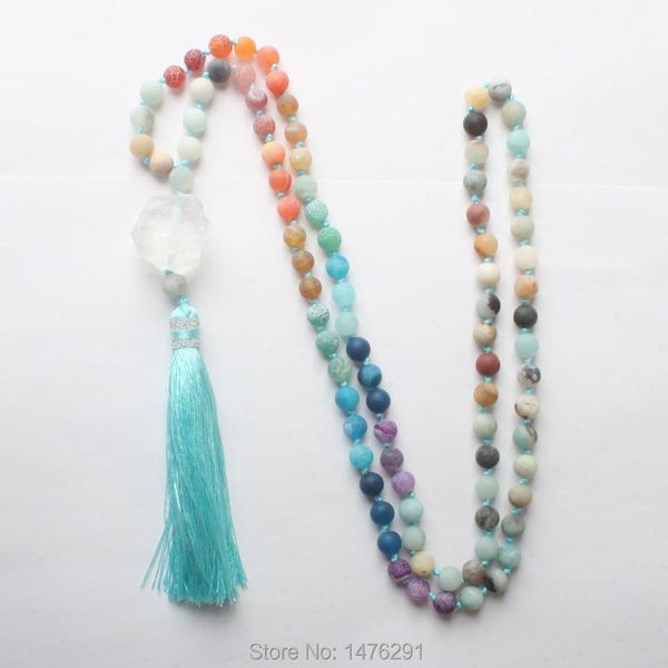 pendant necklaces natural 8mm amethysts amazonite labradorite volcano pink quartz round beads tassel & hand knotted sweater necklace 31", Silver
pendant necklaces natural 8mm amethysts amazonite labradorite volcano pink quartz round beads tassel & hand knotted sweater necklace 31", Silver