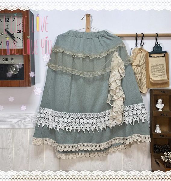 skirts women design female unique cotton all-match temperament original clothing lace ruffles solid color vintage mori girl, Black
skirts women design female unique cotton all-match temperament original clothing lace ruffles solid color vintage mori girl, Black