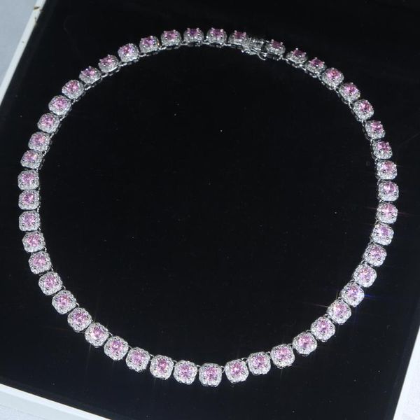 chokers silver color iced out bling pink square charm necklace 8mm tennins chain micro pave cubic zirconia hip hop jewelry women, Golden;silver
chokers silver color iced out bling pink square charm necklace 8mm tennins chain micro pave cubic zirconia hip hop jewelry women, Golden;silver