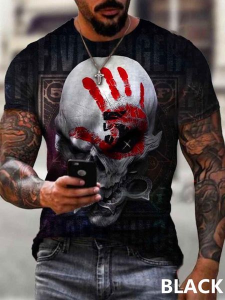 men's t-shirts fashion t-shirt wear 3d personality skull print t shirts for men harajuku casual sports male oversized streetwear, White;black
men's t-shirts fashion t-shirt wear 3d personality skull print t shirts for men harajuku casual sports male oversized streetwear, White;black