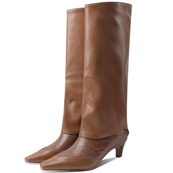 boots fashion women knee high leather fold long female low heels brand designer autumn winter riding shoes ladies, Black
boots fashion women knee high leather fold long female low heels brand designer autumn winter riding shoes ladies, Black