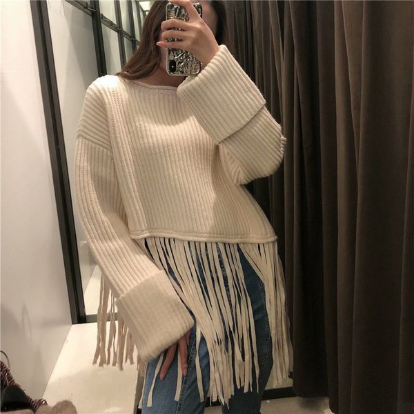 hoodie plus size chic female winter mesh oversized fringes women's knitted sweater the sleeve neck, Black
hoodie plus size chic female winter mesh oversized fringes women's knitted sweater the sleeve neck, Black