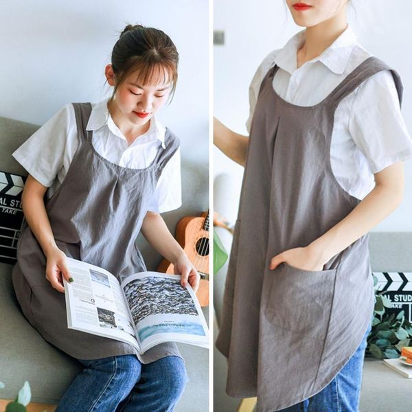 women reusable bib chef home soft kitchen apron cotton linen cross back for cooking simple washable japanese style with pockets aprons
women reusable bib chef home soft kitchen apron cotton linen cross back for cooking simple washable japanese style with pockets aprons