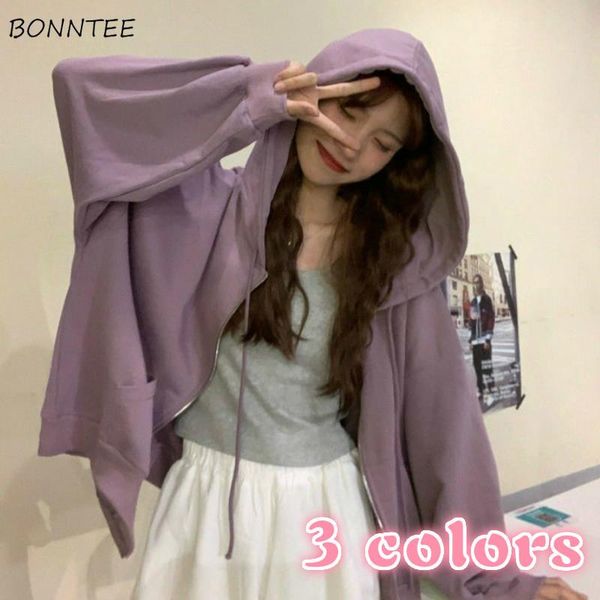 women's hoodies & sweatshirts women solid zip-up korean style drop-shoulder preppy simple hooded fashion chic tunic autumn cute leisure, Black
women's hoodies & sweatshirts women solid zip-up korean style drop-shoulder preppy simple hooded fashion chic tunic autumn cute leisure, Black