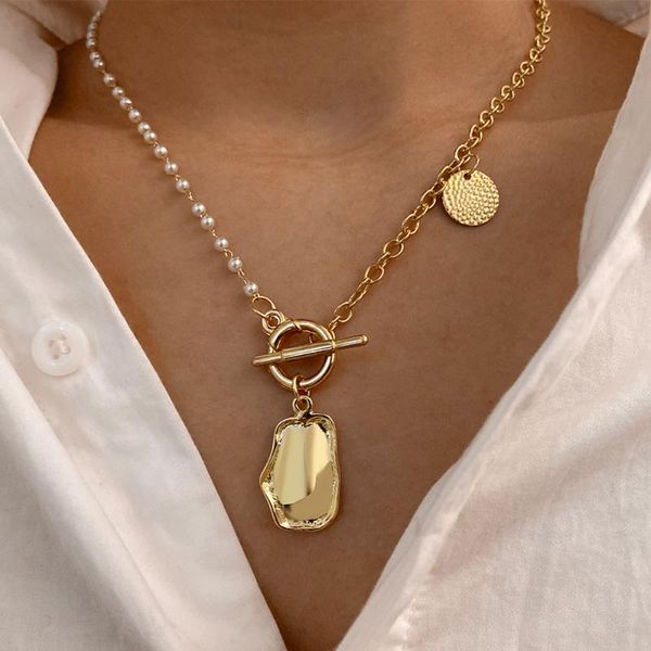 pendant necklaces vintage asymmetric gold pearl beads chain necklace for women fashion irregular coin lock 2021 trendy jewelry, Silver
pendant necklaces vintage asymmetric gold pearl beads chain necklace for women fashion irregular coin lock 2021 trendy jewelry, Silver