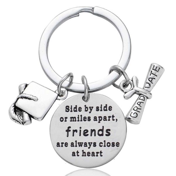 keychains 12pc wholesale graduation key ring side by or miles apart graduate friends ceremony memorial gifts stainless steel, Silver
keychains 12pc wholesale graduation key ring side by or miles apart graduate friends ceremony memorial gifts stainless steel, Silver