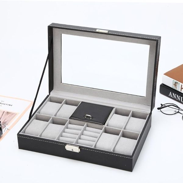watch boxes & cases pu leather display case organizer watches storage for men women birthday presents father's day gifts, Black;blue
watch boxes & cases pu leather display case organizer watches storage for men women birthday presents father's day gifts, Black;blue
