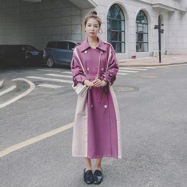 women's trench coats 2021 autumn fashion women full sleeve lapel collar england style wild hit color purple cute sashes windbreaker coa, Tan;black
women's trench coats 2021 autumn fashion women full sleeve lapel collar england style wild hit color purple cute sashes windbreaker coa, Tan;black