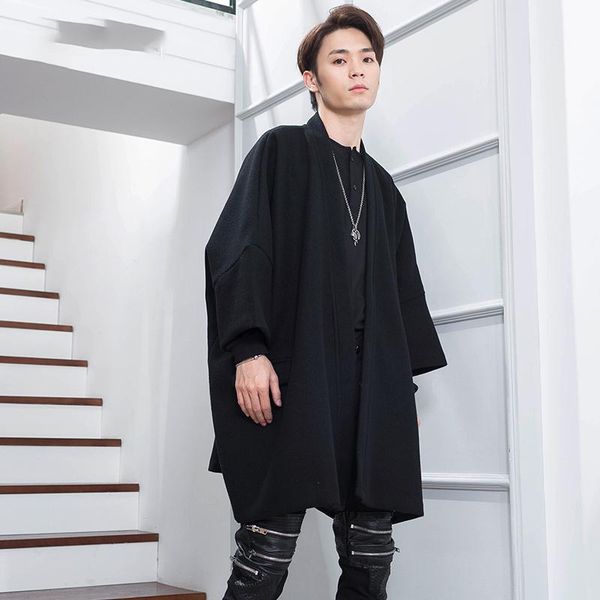 men's wool & blends coat male loose lazy wind long cardigan korean version of the trend winter japanese kimono woolen casual thick coat, Black
men's wool & blends coat male loose lazy wind long cardigan korean version of the trend winter japanese kimono woolen casual thick coat, Black