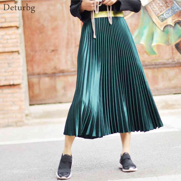 casual dresses women's metal color pleated midi skirt japanese style ladies streetwear high waist velour chic skirts saias spring, Black;gray
casual dresses women's metal color pleated midi skirt japanese style ladies streetwear high waist velour chic skirts saias spring, Black;gray