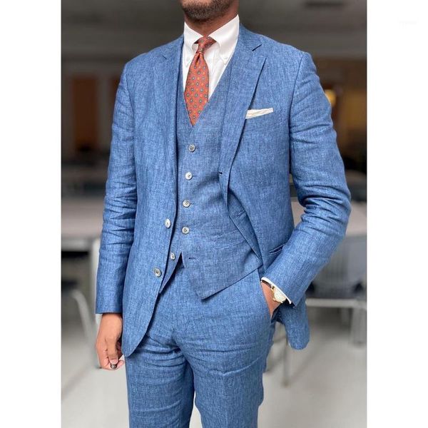 men's suits & blazers (jacket+pants+vest) tailor-made blue linen male set 3 piece groomsman beach wedding suit for man 2021 dress slim, White;black
men's suits & blazers (jacket+pants+vest) tailor-made blue linen male set 3 piece groomsman beach wedding suit for man 2021 dress slim, White;black