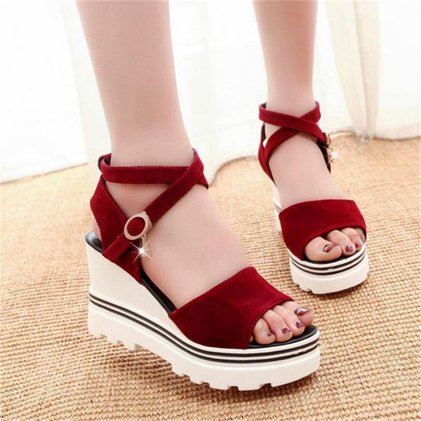 sandals women wedges shoes for fashion crystal cross buckle high heels 2021 peep toe flock femme platform, Black
sandals women wedges shoes for fashion crystal cross buckle high heels 2021 peep toe flock femme platform, Black