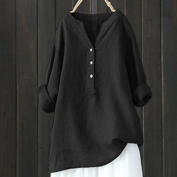 women's t-shirt women solid stand collar long sleeve shirt cotton linen casual loose tees button down dress 2021 #t2g, White
women's t-shirt women solid stand collar long sleeve shirt cotton linen casual loose tees button down dress 2021 #t2g, White
