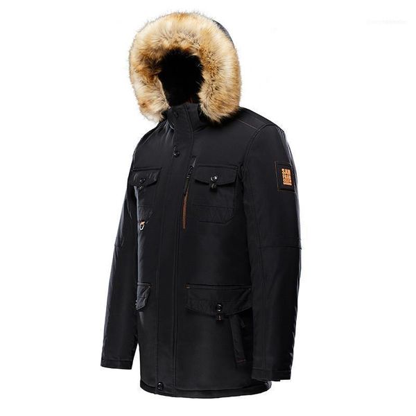 men's long coat winter autumn mens thick warm fleece parka hooded fur collar casual fashion jacket male1, Black
men's long coat winter autumn mens thick warm fleece parka hooded fur collar casual fashion jacket male1, Black