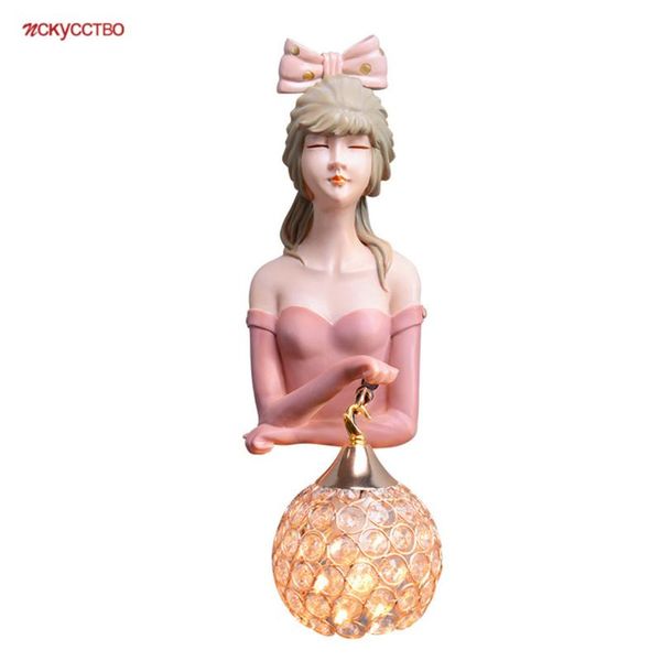 nordic pink resin girl crystal led wall lamp romantic princess bedroom bedside decoration restaurant art sconce stairs lights
nordic pink resin girl crystal led wall lamp romantic princess bedroom bedside decoration restaurant art sconce stairs lights