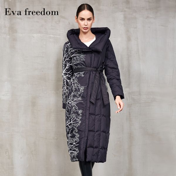 down jacket celebrity temperament coat hooded women's wear 2021 winter design printing + hand embroidered long, Black
down jacket celebrity temperament coat hooded women's wear 2021 winter design printing + hand embroidered long, Black
