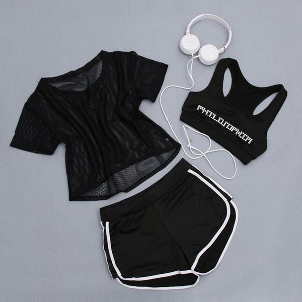 two piece dress spring and summer lady suit women's running quick drying slimming three-piece fitness vest shorts, White 
two piece dress spring and summer lady suit women's running quick drying slimming three-piece fitness vest shorts, White