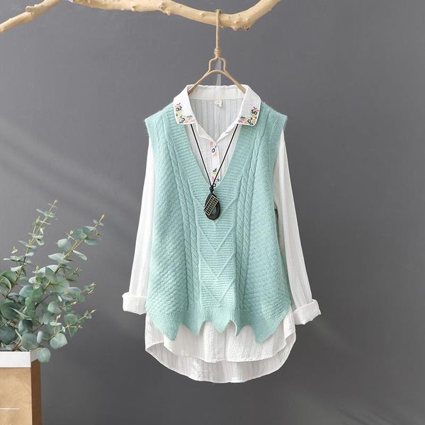 women's vests sleeveless literary fan knitted sweater vest female v-neck solid color jacquard small fresh straight women, Black;white
women's vests sleeveless literary fan knitted sweater vest female v-neck solid color jacquard small fresh straight women, Black;white