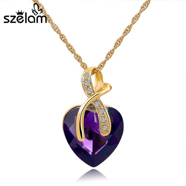 szelam 2021 fashion austrian crystal jewelry heart pendant necklaces & pendants gold color chain women necklace sne140228, Silver
szelam 2021 fashion austrian crystal jewelry heart pendant necklaces & pendants gold color chain women necklace sne140228, Silver