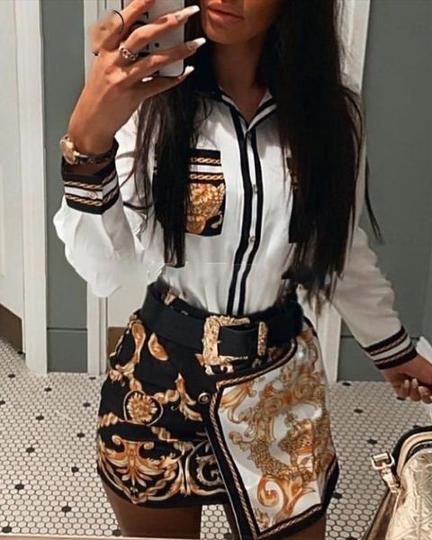 elegant fashion design dress royal women cami print turn down collar summer office lady mini, White
elegant fashion design dress royal women cami print turn down collar summer office lady mini, White