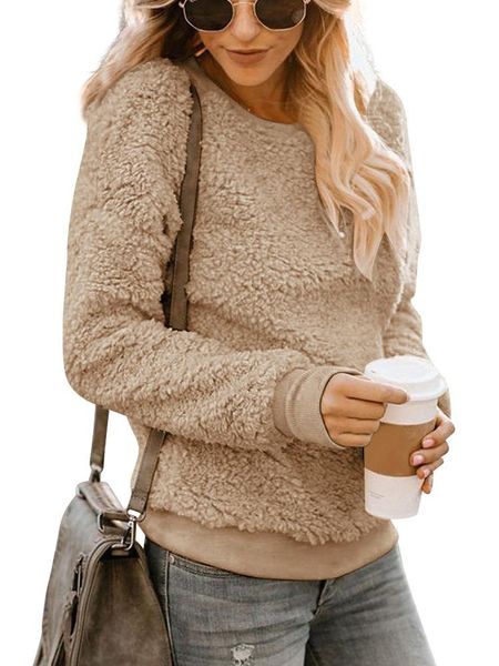 women's t-shirt autumn and winter long sleeve thread stitched with thickened pullover ladies, White
women's t-shirt autumn and winter long sleeve thread stitched with thickened pullover ladies, White