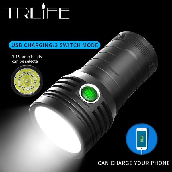 10400mah most powerful 18*t6 led torch 3 modes usb charging linterna portable lamp for phone power bank flashlights torches
10400mah most powerful 18*t6 led torch 3 modes usb charging linterna portable lamp for phone power bank flashlights torches
