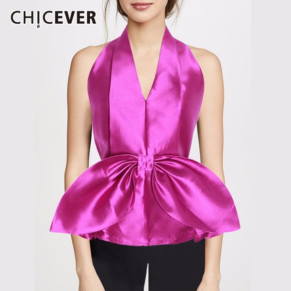 women's blouses & shirts chicever chiffon shirt for women halter v neck sleeveless bowknot party blouse female clothes 2021 summer fash, White
women's blouses & shirts chicever chiffon shirt for women halter v neck sleeveless bowknot party blouse female clothes 2021 summer fash, White
