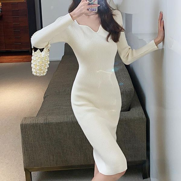casual dresses vintage french bodycon dress autumn street bottomed sweater slim midi vestidos de mujer 2021 robe femme, Black;gray
casual dresses vintage french bodycon dress autumn street bottomed sweater slim midi vestidos de mujer 2021 robe femme, Black;gray