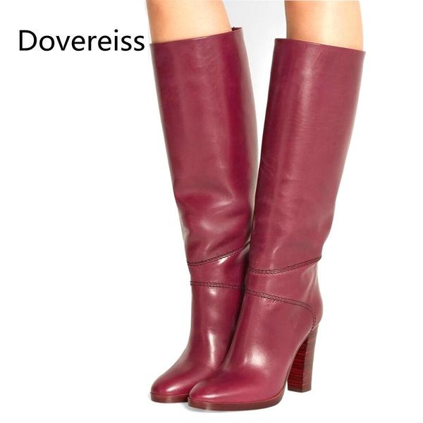 boots dovereiss fashion women's shoes winter concise brown clear heels round toe block knee high 34-46, Black
boots dovereiss fashion women's shoes winter concise brown clear heels round toe block knee high 34-46, Black