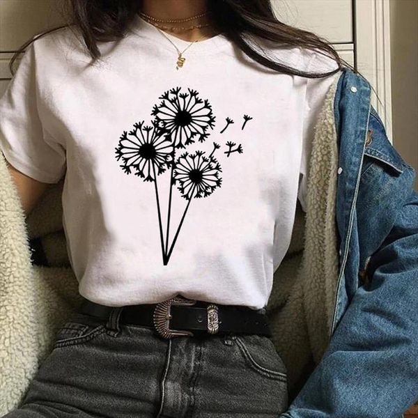 print graphic dandelion plant trend womens t shirts travel 90s style printing clothes lady tees shirt female, White
print graphic dandelion plant trend womens t shirts travel 90s style printing clothes lady tees shirt female, White