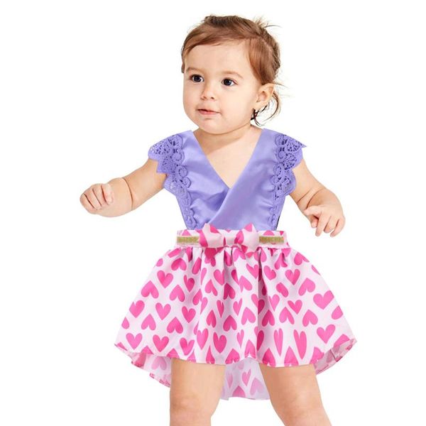 girl's dresses summer baby girls clothes toddler kids lace heart pattern dress romper headbands princess set outfits sets, Red;yellow
girl's dresses summer baby girls clothes toddler kids lace heart pattern dress romper headbands princess set outfits sets, Red;yellow