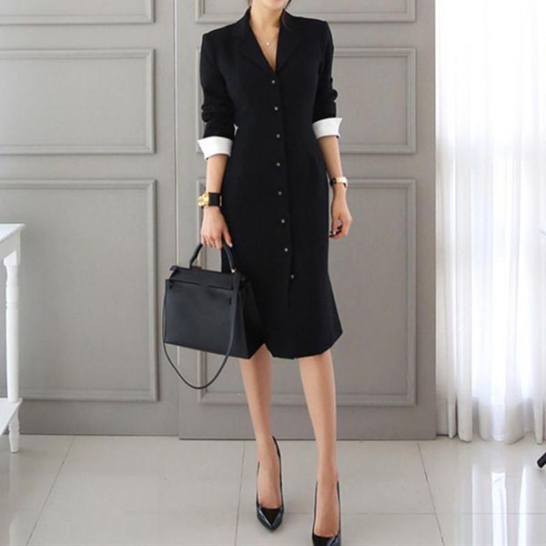 casual dresses mvgirlru office lady black notched collar dress white cuff single breasted long sleeve pencil, Black;gray
casual dresses mvgirlru office lady black notched collar dress white cuff single breasted long sleeve pencil, Black;gray