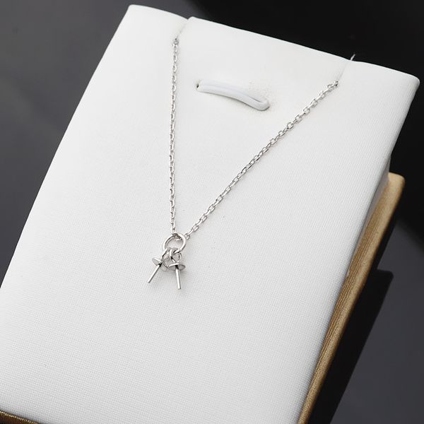 s925 silver female double bead necklace pendant diy zhen 6-12 bead accessories empty support clavicle chain 434
s925 silver female double bead necklace pendant diy zhen 6-12 bead accessories empty support clavicle chain 434