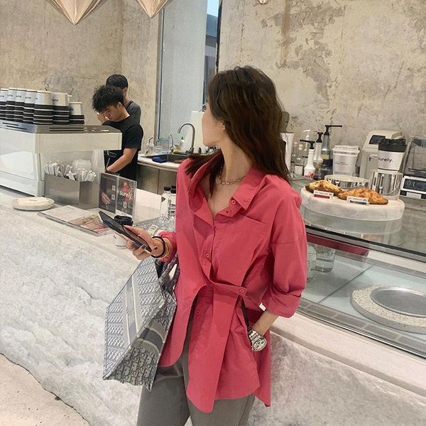 blouse women women's loose shirt irregular slit lace-up long sleeve autumn 2021 blusas ropa de mujer blouses & shirts, White
blouse women women's loose shirt irregular slit lace-up long sleeve autumn 2021 blusas ropa de mujer blouses & shirts, White
