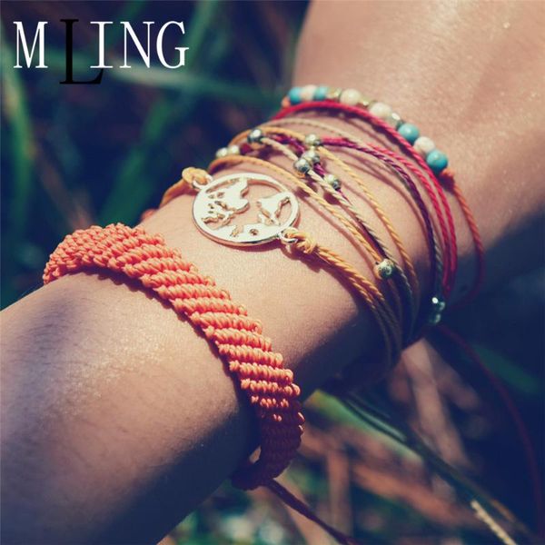 charm bracelets mling 4 pcs/set vintage multi-layer handmade weave rope chain bracelet bohemian beads for women, Golden;silver
charm bracelets mling 4 pcs/set vintage multi-layer handmade weave rope chain bracelet bohemian beads for women, Golden;silver