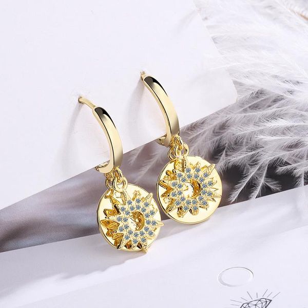 hoop & huggie fashion golden solar flares round circle earrings for women shiny crystal double layer sun disc dangle earring jewelry, Golden;silver
hoop & huggie fashion golden solar flares round circle earrings for women shiny crystal double layer sun disc dangle earring jewelry, Golden;silver