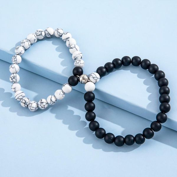 beaded, strands 2pcs/set magnet couple bracelet fashion wild natural stone beaded bracelets charm birthday valentine's day gift, Black
beaded, strands 2pcs/set magnet couple bracelet fashion wild natural stone beaded bracelets charm birthday valentine's day gift, Black