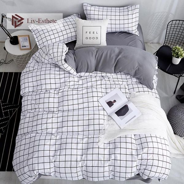bedding sets 48 fashion classic black grid set double king bed linen soft duvet cover pillowcase flat sheet for adult
bedding sets 48 fashion classic black grid set double king bed linen soft duvet cover pillowcase flat sheet for adult