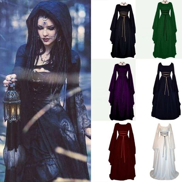 fashion women's round neck belt halloween party long sleeve dress vintage dresses casual robe femme vestido de mujer, Black;gray
fashion women's round neck belt halloween party long sleeve dress vintage dresses casual robe femme vestido de mujer, Black;gray