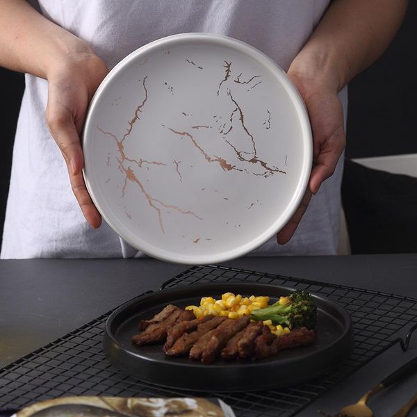 dishes & plates 20cm gold black white marble ceramic plate porcelain dinnerware set kitchen table european style decoration dessert steak
dishes & plates 20cm gold black white marble ceramic plate porcelain dinnerware set kitchen table european style decoration dessert steak