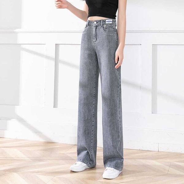 2021 jeans summer women's straight pants korean high waist loose drop wide leg 1101, Blue
2021 jeans summer women's straight pants korean high waist loose drop wide leg 1101, Blue