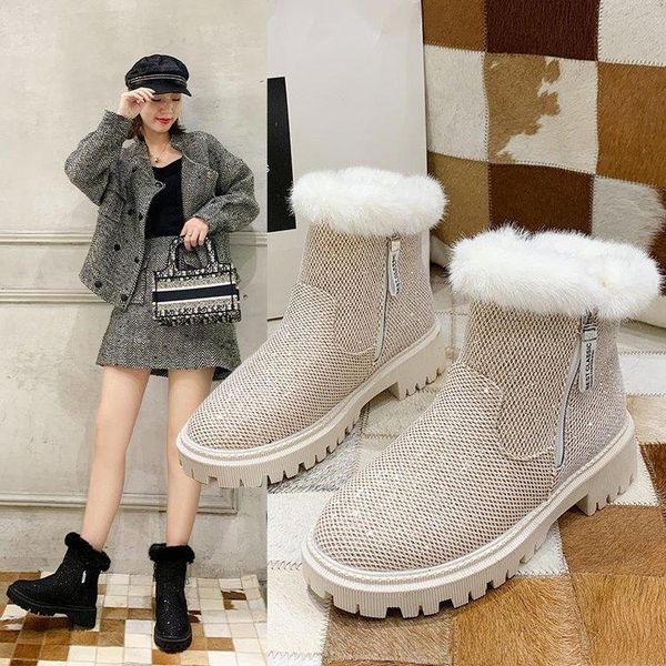 boots snow winter women fashion 2021 bling zip med (3cm-5cm) plush concise plus velvet thickening casual breathable, Black
boots snow winter women fashion 2021 bling zip med (3cm-5cm) plush concise plus velvet thickening casual breathable, Black